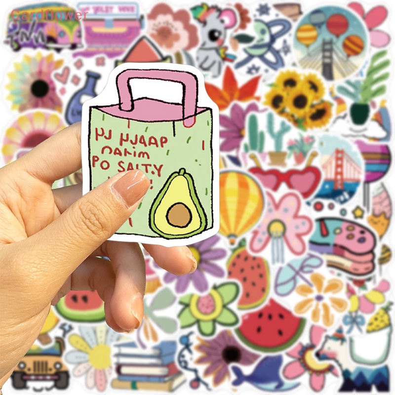Bộ 57 Miếng Dán Hoạt Hình Trang Trí Laptop Phong Cách Âu Mỹ