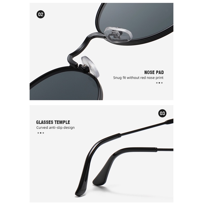 Kính Mát Gọng Tròn Kim Loại Thời Trang