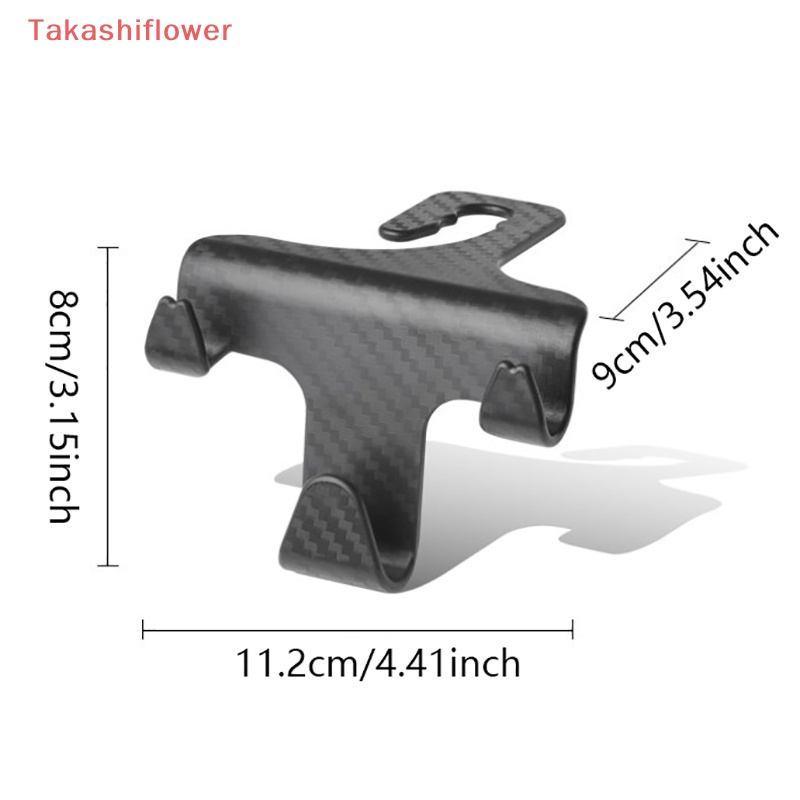 Giá Đỡ Kẹp Ghế Ngồi Xe Hơi / Ví / Túi Xách Bằng Sợi Carbon 2 Trong 1 Thông Dụng
