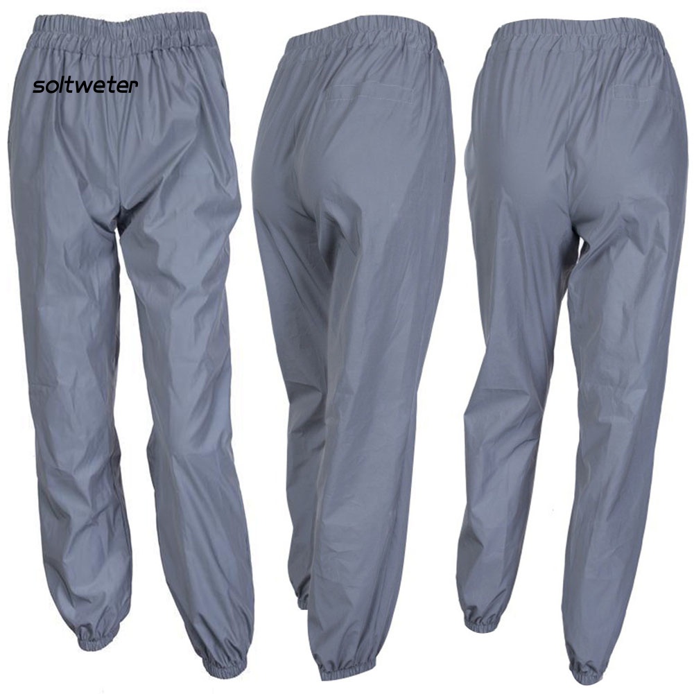 Quần Baggy Dài Lưng Cao Co Giãn Màu Phản Quang Thời Trang Cho Nữ