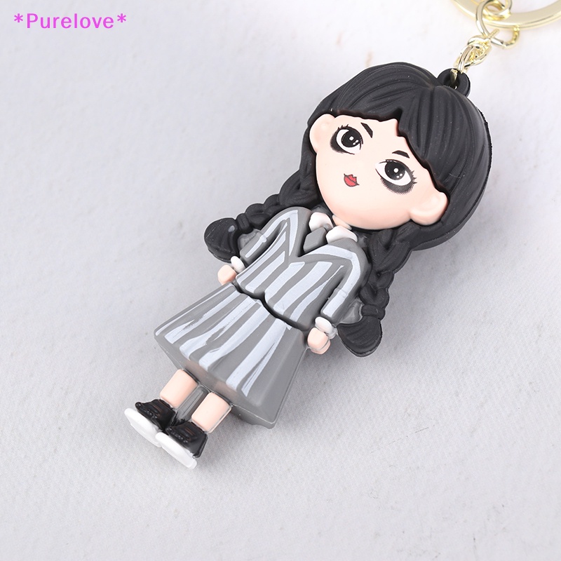 Móc Khóa Hình Búp Bê Addams 3D Dễ Thương Mới