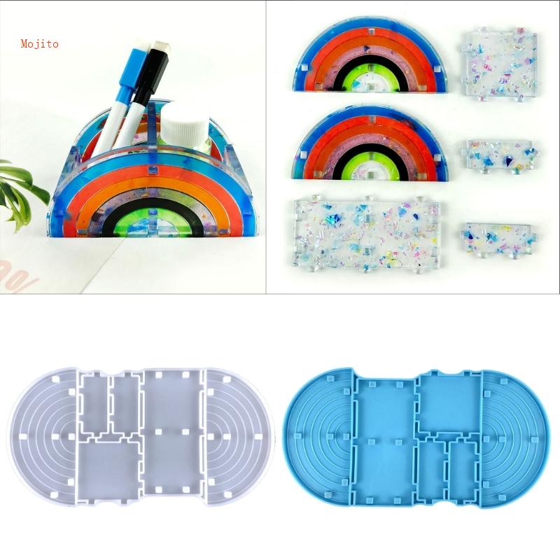 Khuôn Silicone Làm Ống Đựng Bút Để Bàn Trang Trí DIY