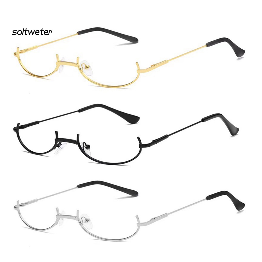 Mắt Kính Nửa Gọng Hợp Kim Chống Gỉ Hóa Trang