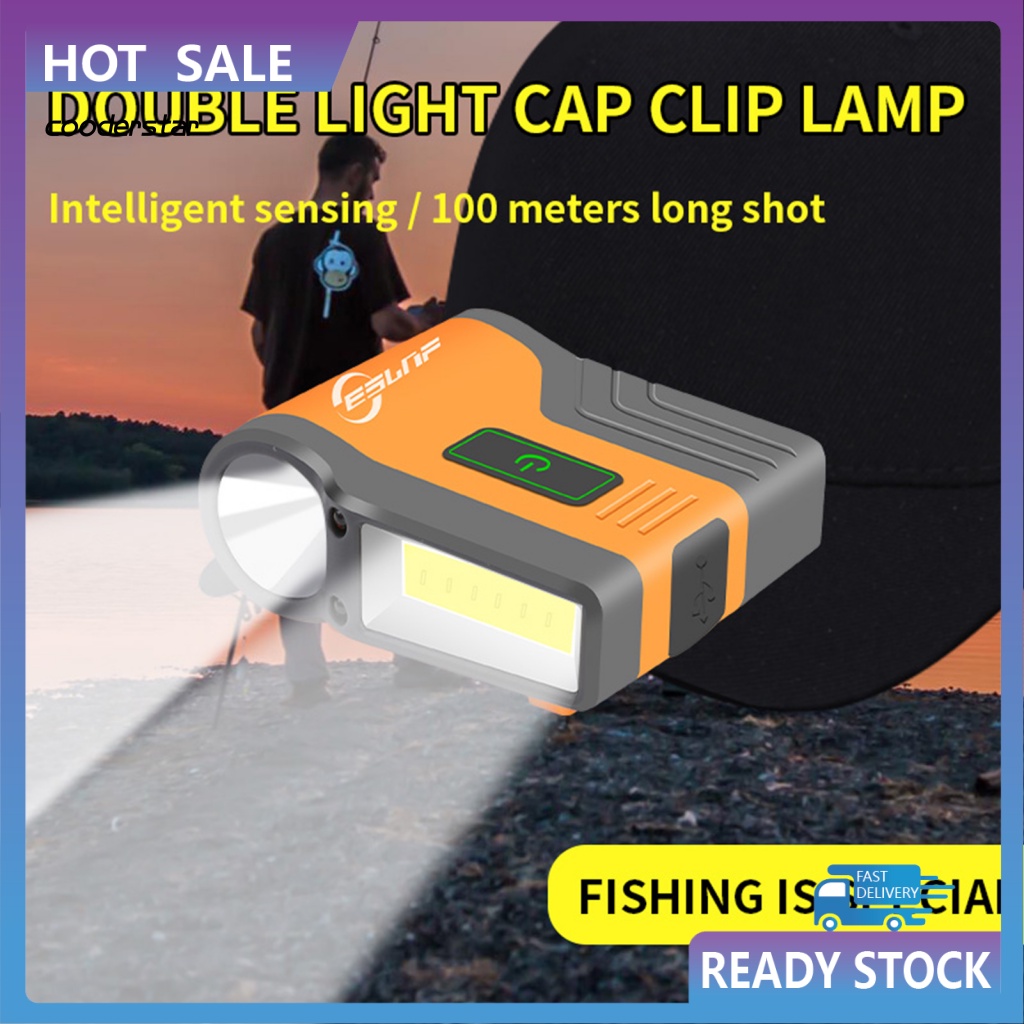 Đèn Kẹp Mũ Câu Cá Bằng Nhựa Gọn Nhẹ Chống Nước