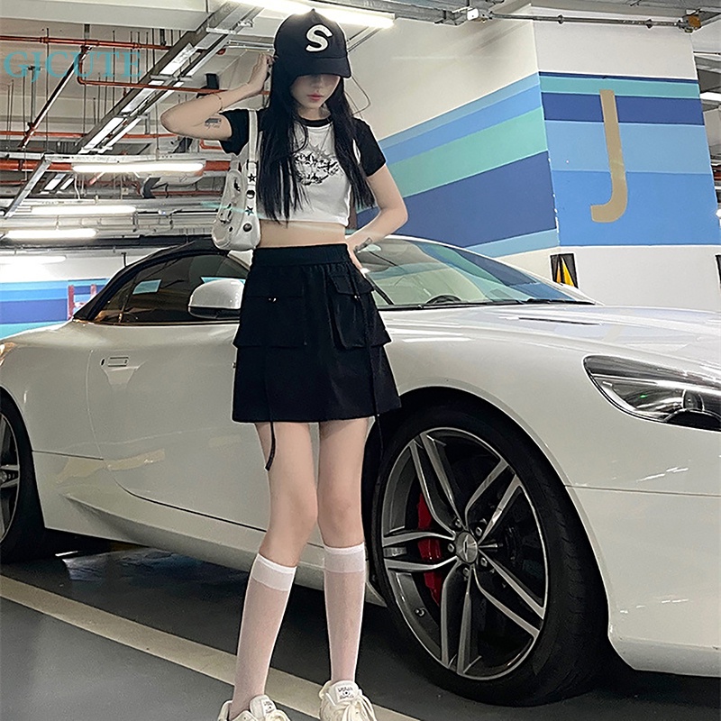 Chân Váy Chữ A Lưng Thun Có Túi Lớn Dành Cho Nữ