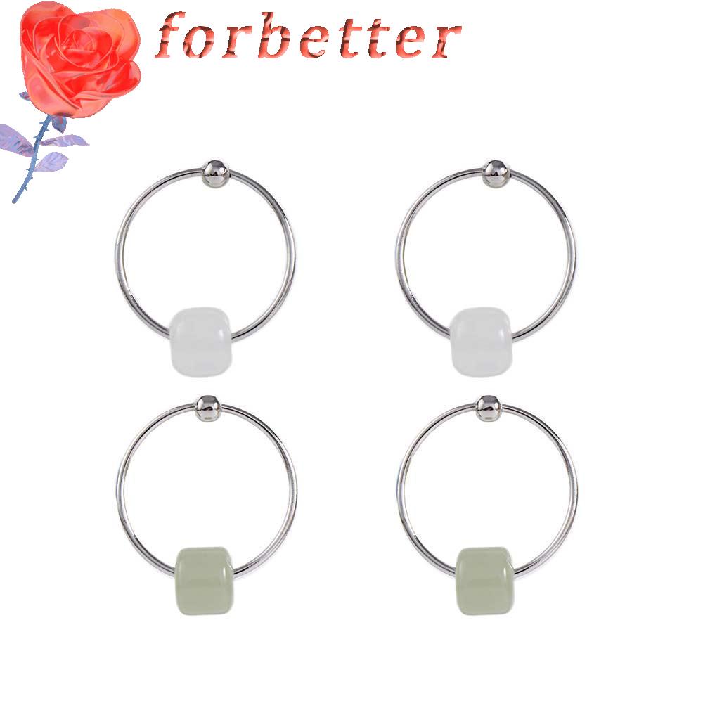 FORBETTER Đôi Khuyên Tai Hình Tròn Cổ Điển Thời Trang Mùa Hè Cho Nữ