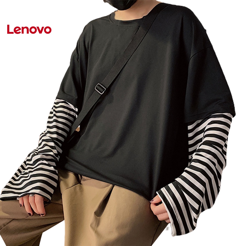 Áo Thun Cổ Tròn Giả Hai Lớp Họa Tiết Hoa Hướng Dương Thời Trang Mùa Thu Cho Nam