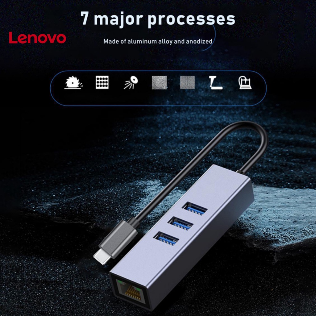 Bộ Chuyển Đổi Mạng 4 Trong 1 Nhiều Cổng Gigabit Ethernet USB 30 Type-C Sang RJ45 Thông Dụng Cho Máy Tính