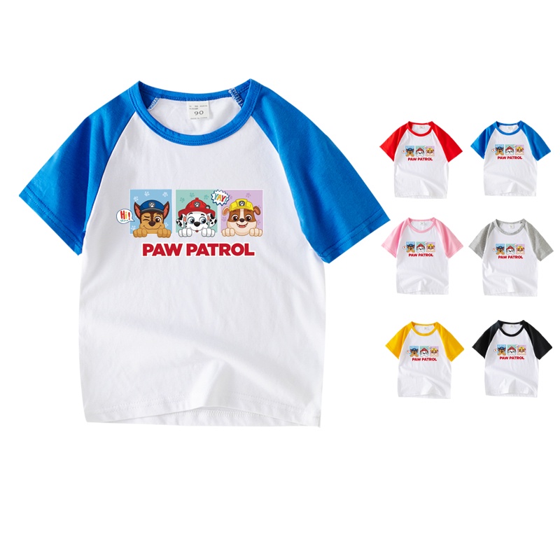 Áo Thun 100% Cotton In HoạT HìNh Paw Patrol Cho Bé (6 MàU) LA005