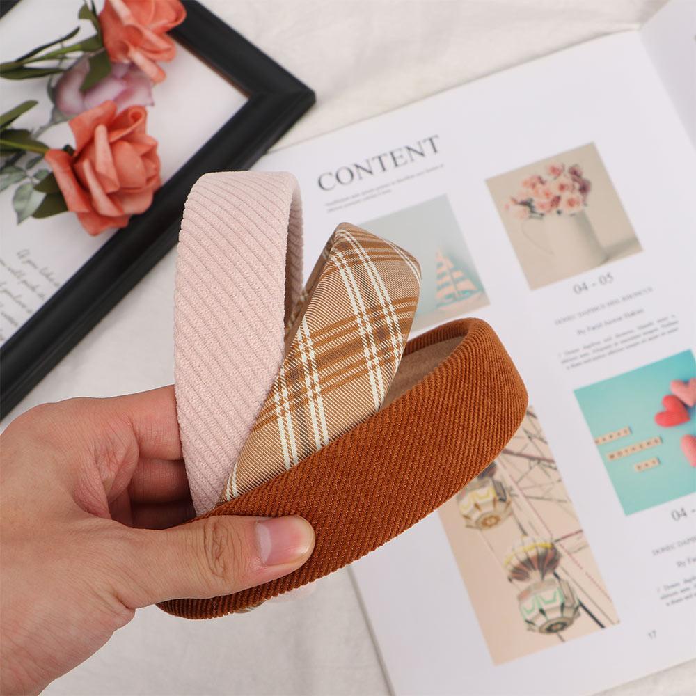 ANEMONE Băng Đô Vành Rộng Họa Tiết Kẻ Sọc Phong Cách Hàn Quốc Cho Nữ