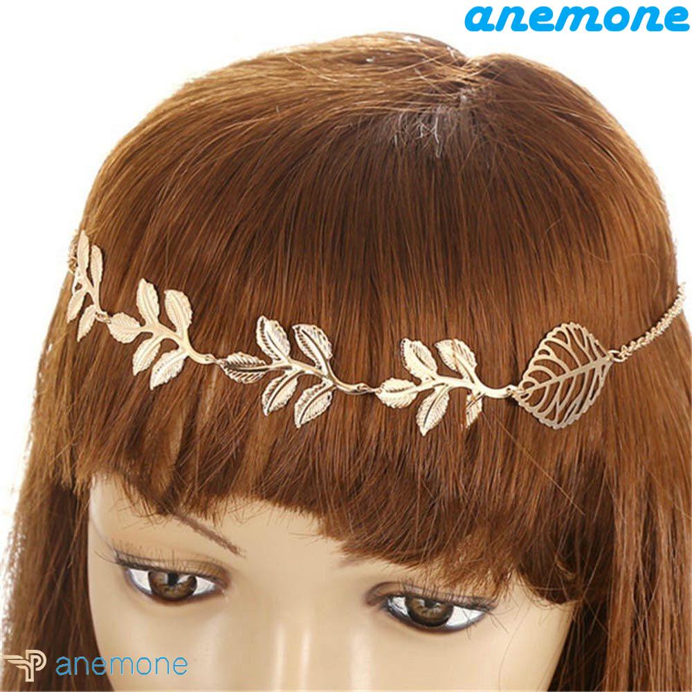 Dây Buộc Tóc Kim Loại Hình Chiếc Lá Thời Trang Cho Nữ