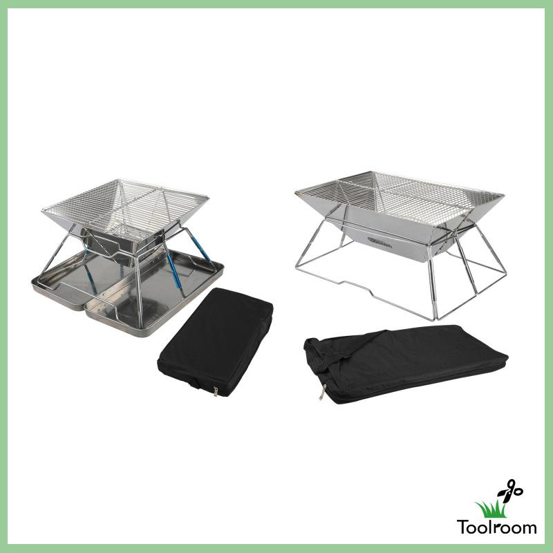 Vỉ Nướng Bbq Bằng Thép Không Gỉ Có Thể Gấp Gọn Tiện Dụng Cho Gia Đình / Đi Biển / Cắm Trại