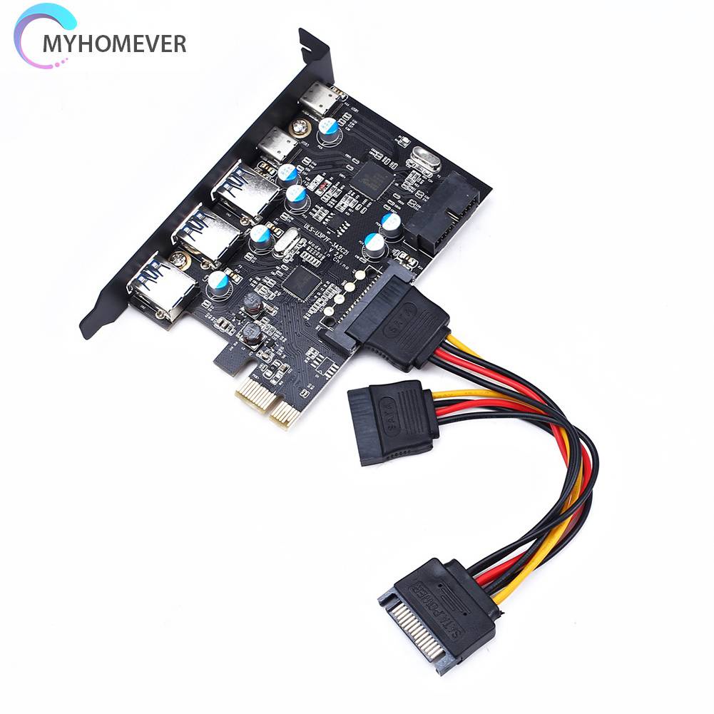 Bảng Mạch Mở Rộng USB 3.0 PCI SATA 15-Pin / 20-Pin Tương Thích Với Windows XP / Vista / 7 / 8