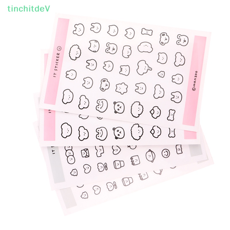 [TinchitdeV] Set 10 Miếng Dán Mini Hình Động Vật Màu Hồng Dễ Thương Trang Trí Điện Thoại / Sổ Tay