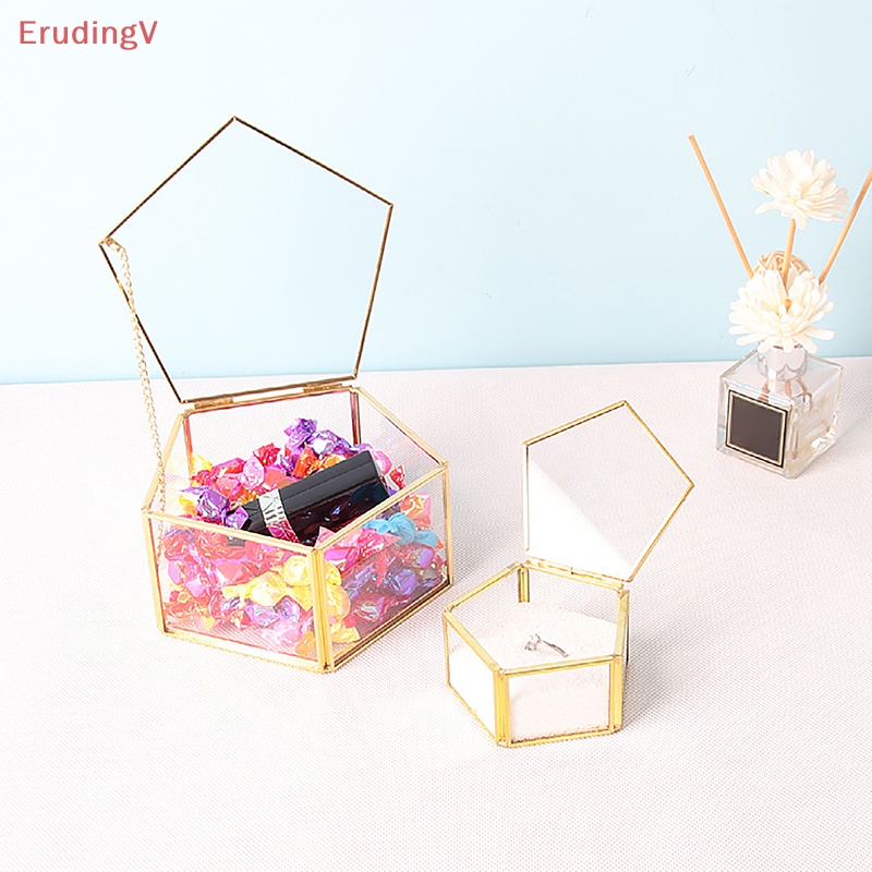 [ErudingV] Hộp Đựng Trang Sức Bằng Thủy Tinh Trong Suốt Kiểu Hình Học