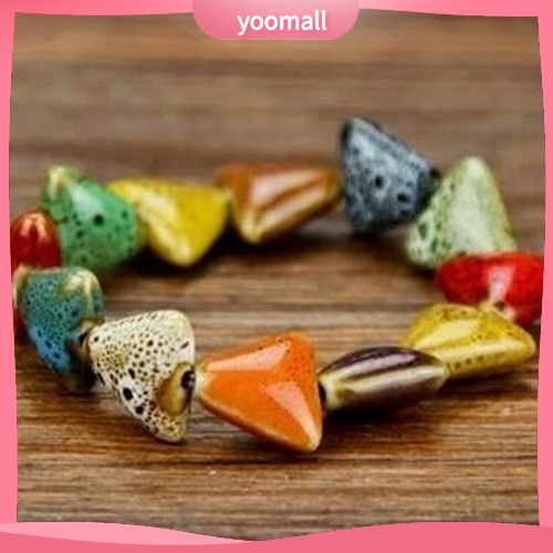 Vòng Tay Chuỗi Hạt Gốm Nhiều Màu Thời Trang Cho Nam Và Nữ