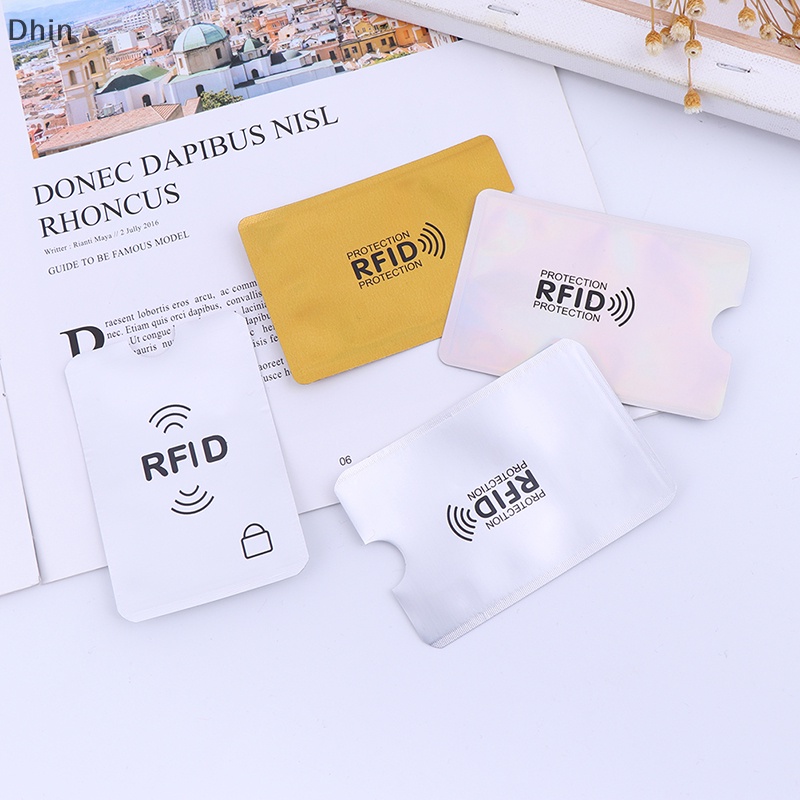 [Dhin] 10PCS Credit Card Protector Secure Sleeve RFID Blocking ID Holder Foil Shield COD