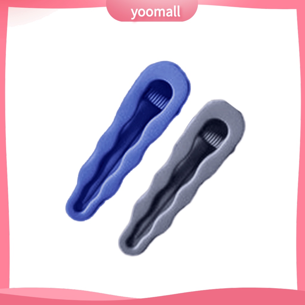 Set 2 Kẹp Tóc Màu Trơn Co Giãn Chống Trượt Trọng Lượng Nhẹ Dành Cho Nữ