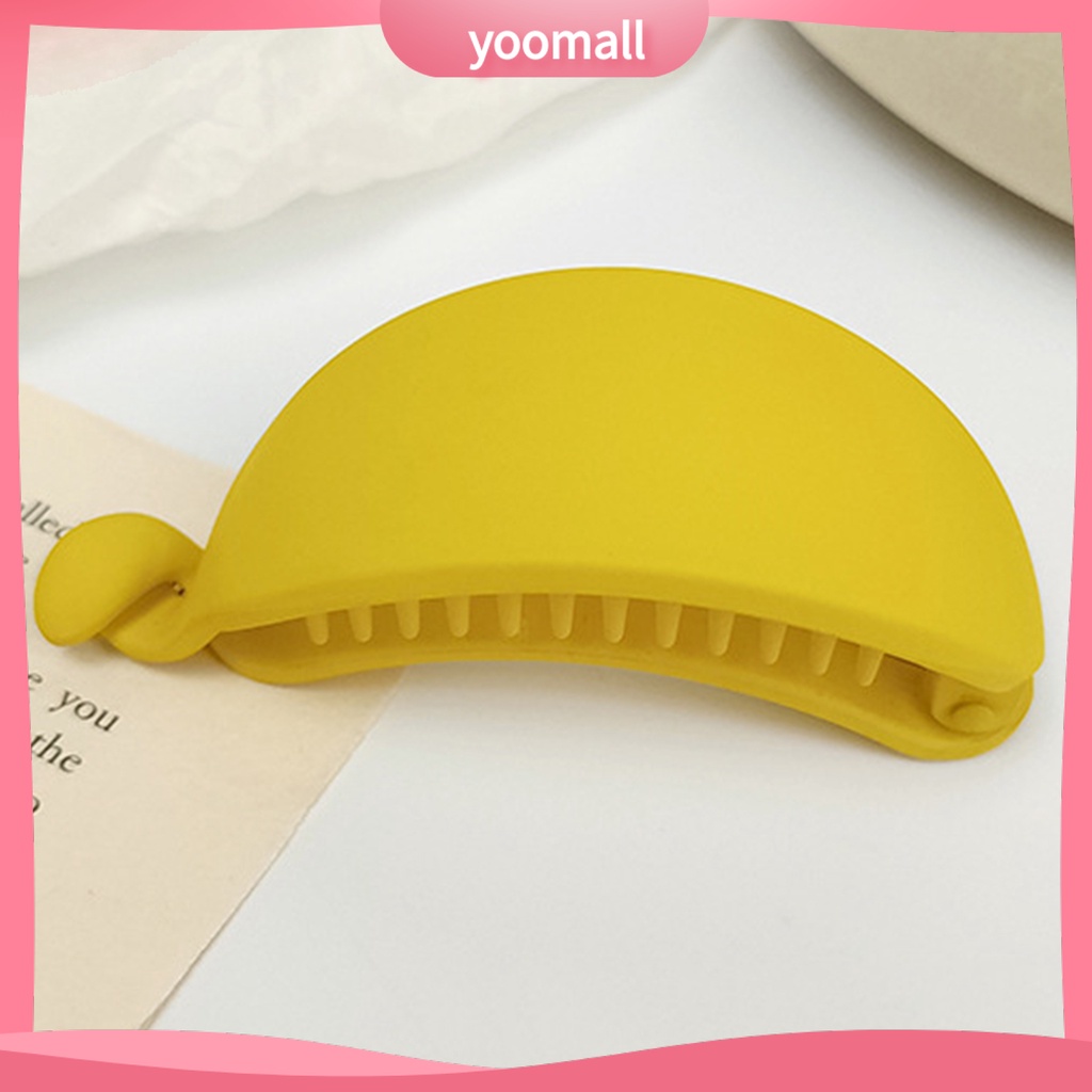 Set 2 Kẹp Tóc Càng Cua Bằng Acrylic Màu Sắc Trơn Co Giãn Tốt Dành Cho Nữ