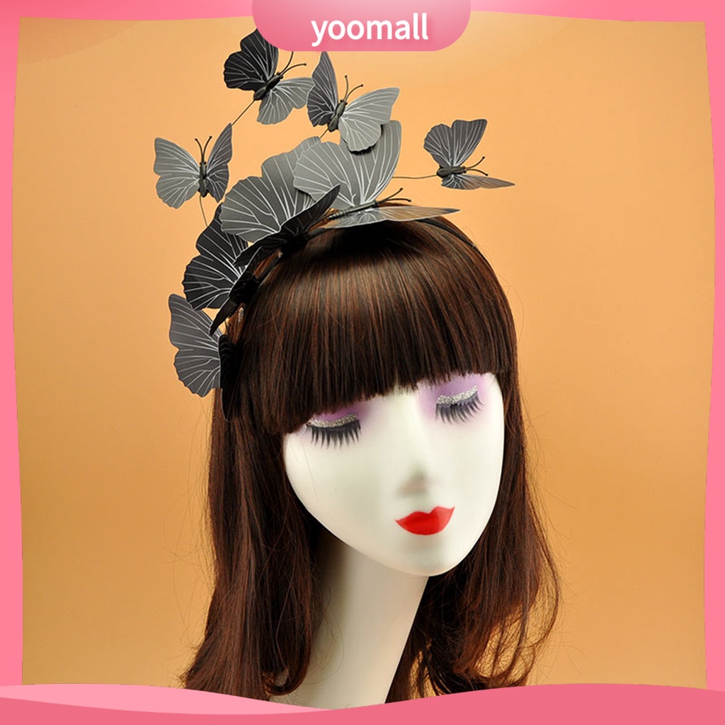 Băng Đô Cài Tóc Hình Bướm Ba Chiều Bằng Nhựa Sáng Tạo