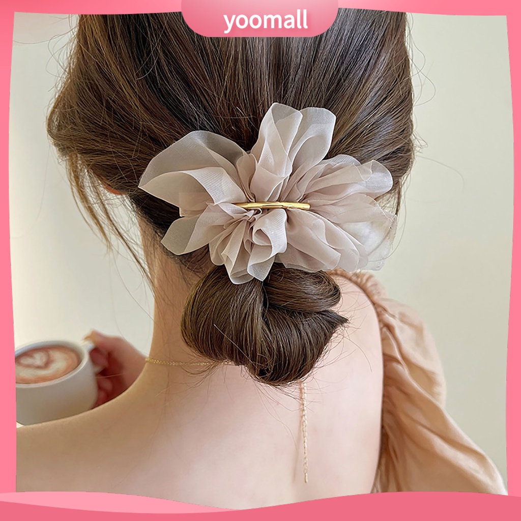 Kẹp Tóc Hình Hoa Lớn Không Trơn Cho Bé Gái