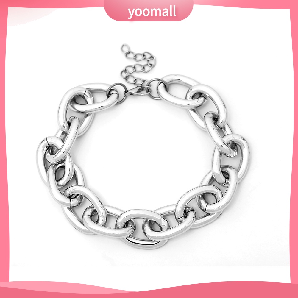 [YM] Vòng Cổ Choker Dây Xích Bóng Mắt Xích Lớn Trang Trí Phong Cách Punk Dành Cho Nữ