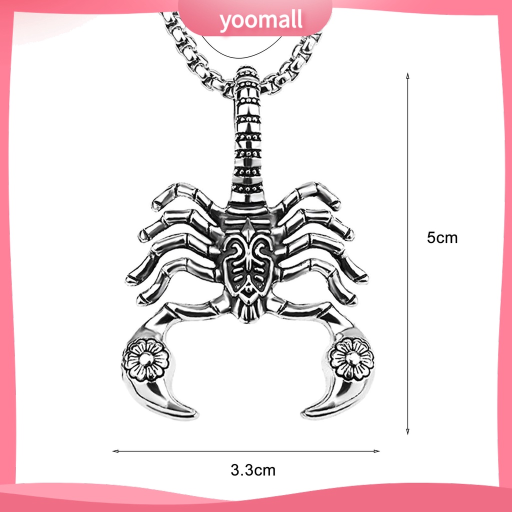 Vòng cổ Hợp Kim Cứng Mặt Hình Bọ Cạp Rỗng Unisex