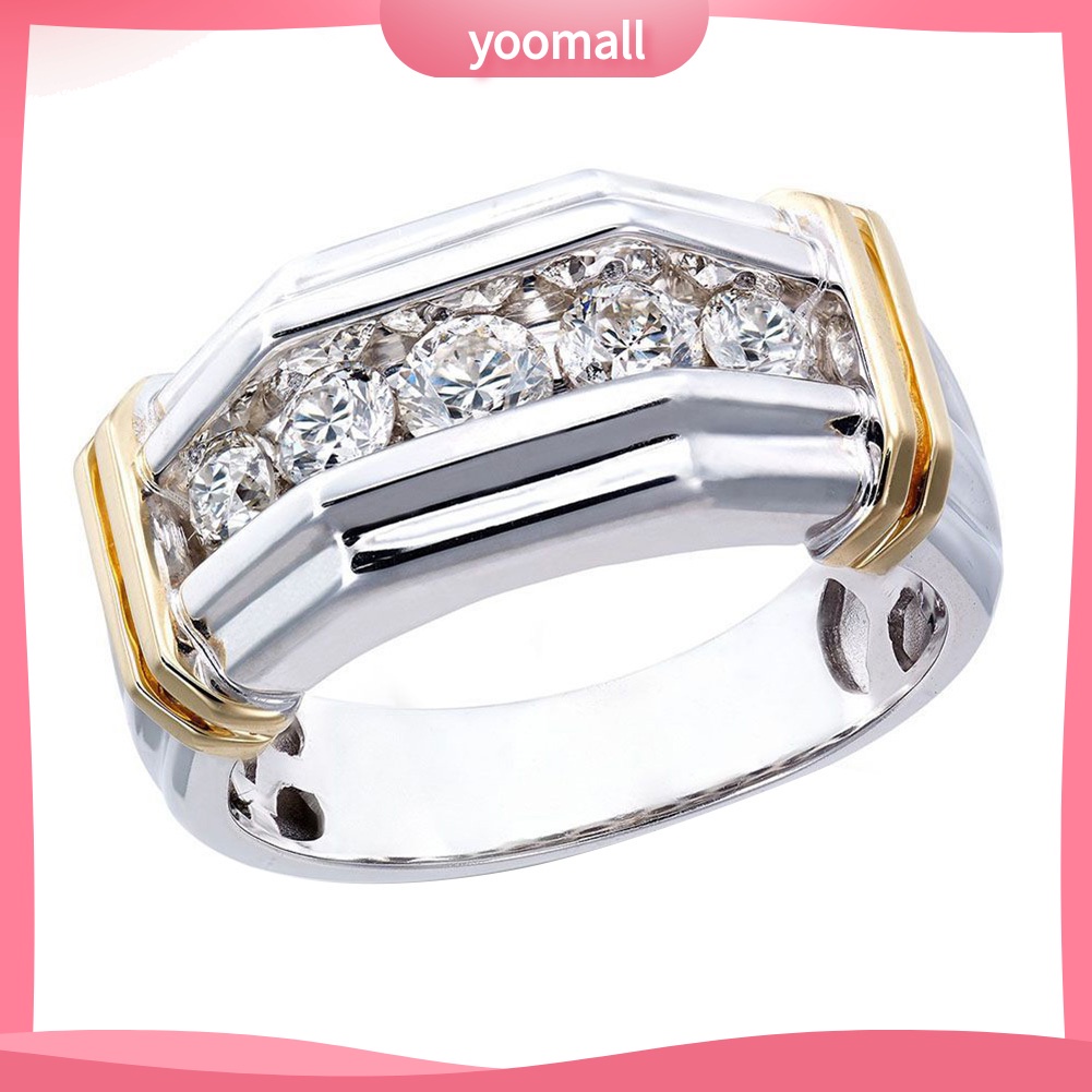 Nhẫn Hai Lớp Đính Đá Thời Trang Dành Cho Nam