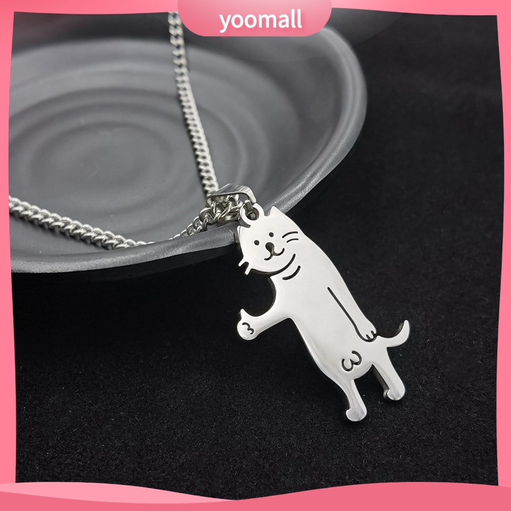 Vòng cổ Hip Hop Bằng Thép Không Gỉ Siêu Nhẹ Không Dị Ứng Có Khóa Tôm Hùm Thú Vị Cho Nữ