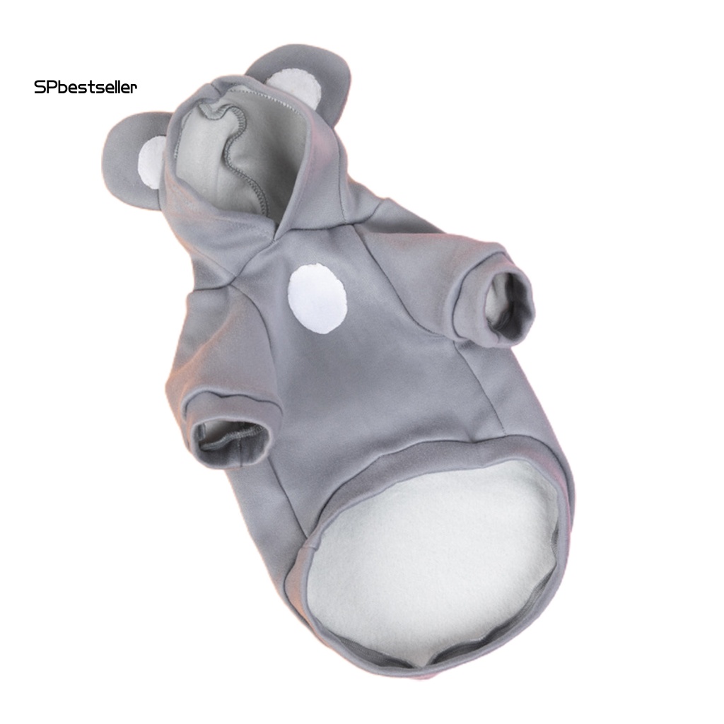 Áo Nỉ Chui Đầu Dáng Rộng Thoải Mái Phối Tai Gấu Thời Trang Mùa Đông Cho Thú Cưng