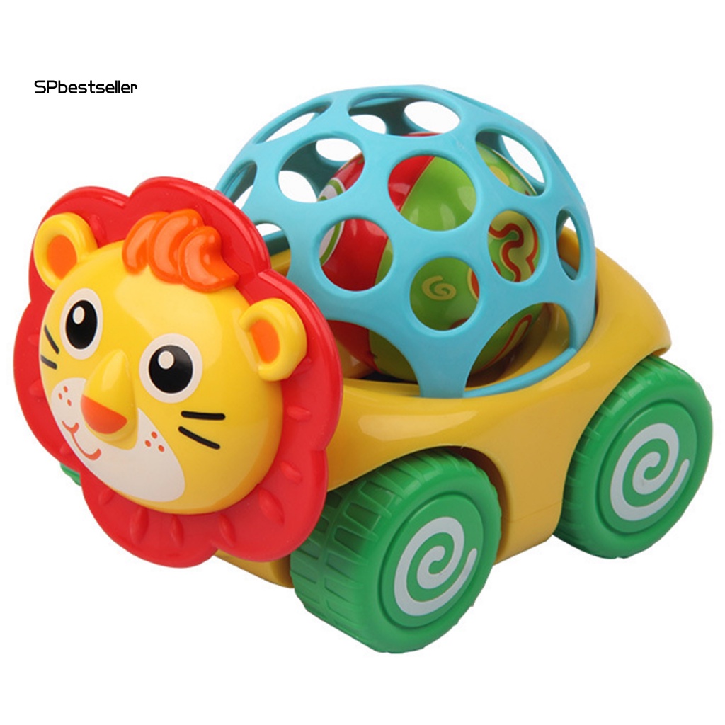 Đồ Chơi Bóng Lăn Hình Sư Tử Hoạt Hình Dễ Thương Có Chuông Hỗ Trợ Giáo Dục Bé