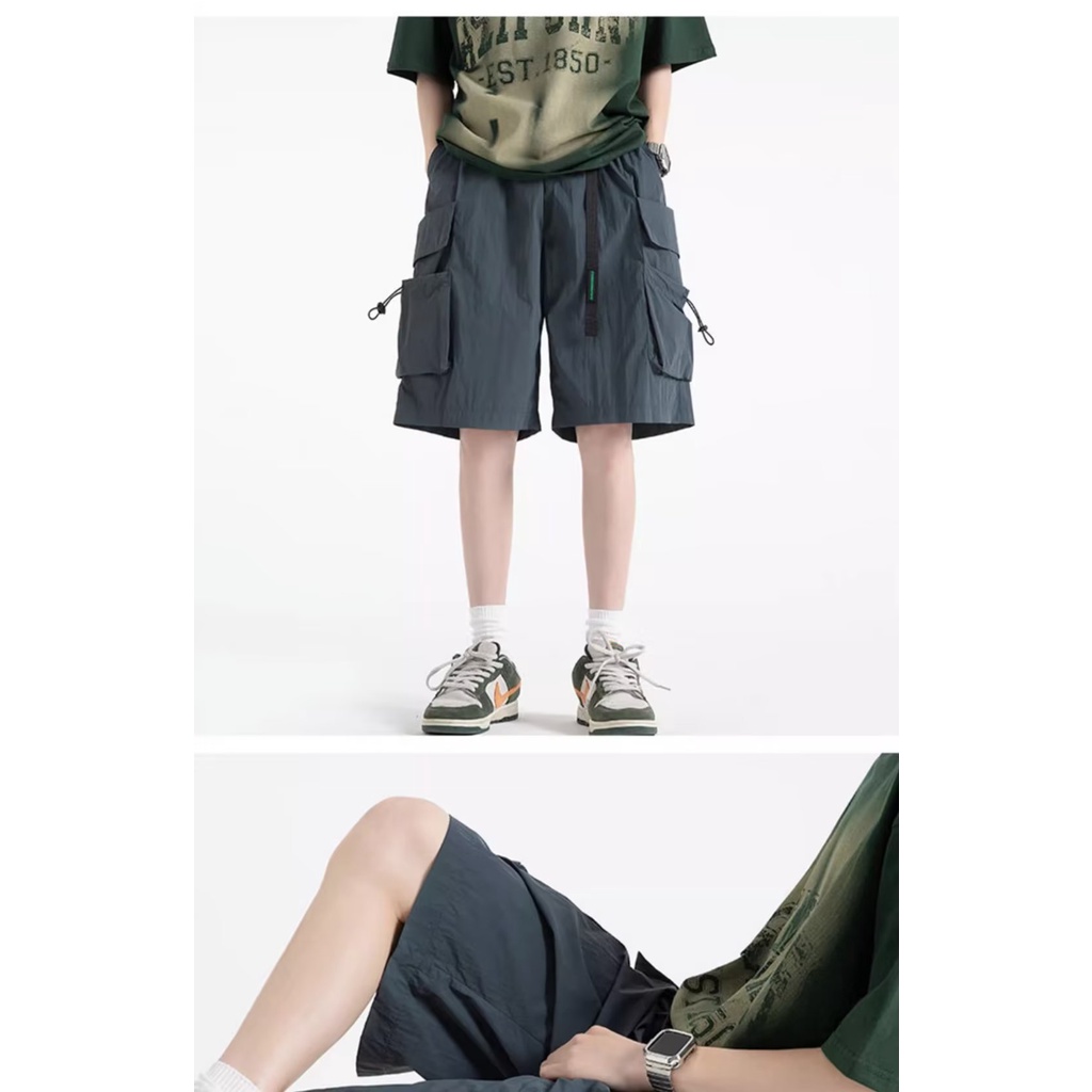 Quần Short Ống Rộng Đa Năng Phong Cách Đường Phố Mỹ Thời Trang Mùa Hè Cho Nam