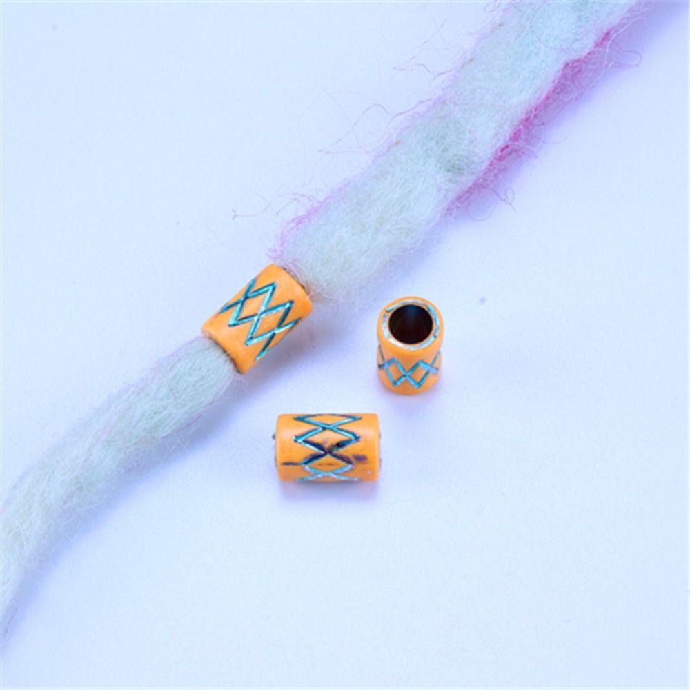 ANEMONE Bộ 30 Hạt Xỏ Lỗ To Bằng Nhựa Nhiều Màu Sắc Làm Phụ Kiện Tóc DIY Cho Nữ / Bé Gái / Trẻ Em