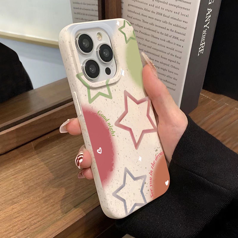 Ốp Điện Thoại Dẻo Họa Tiết Ngôi Sao Năm Cánh Đơn Giản Chống Sốc Cho Iphone12 14pro13 7 118iPhone12 plus