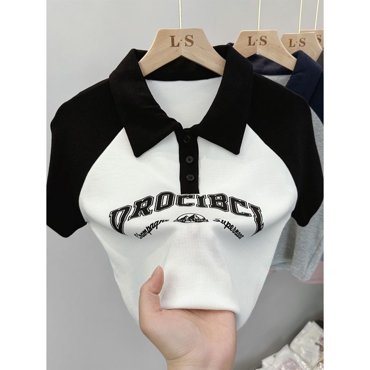 Áo Thun Polo Tay Ngắn Cho Bé Gái