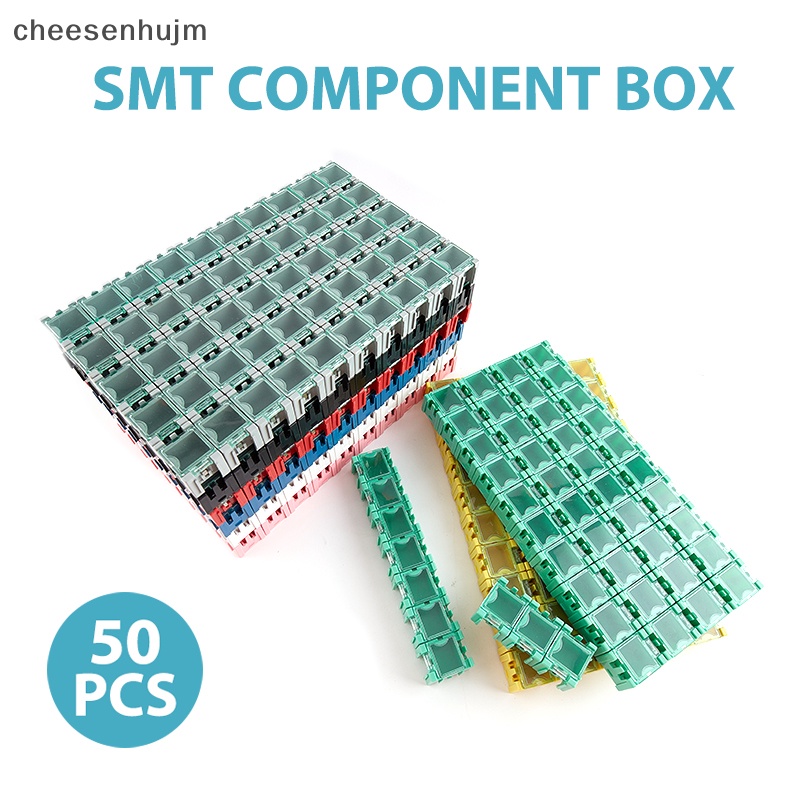 Bộ 50 Hộp Đựng Linh Kiện Điện Tử SMD SMT Mini Tiện Dụng