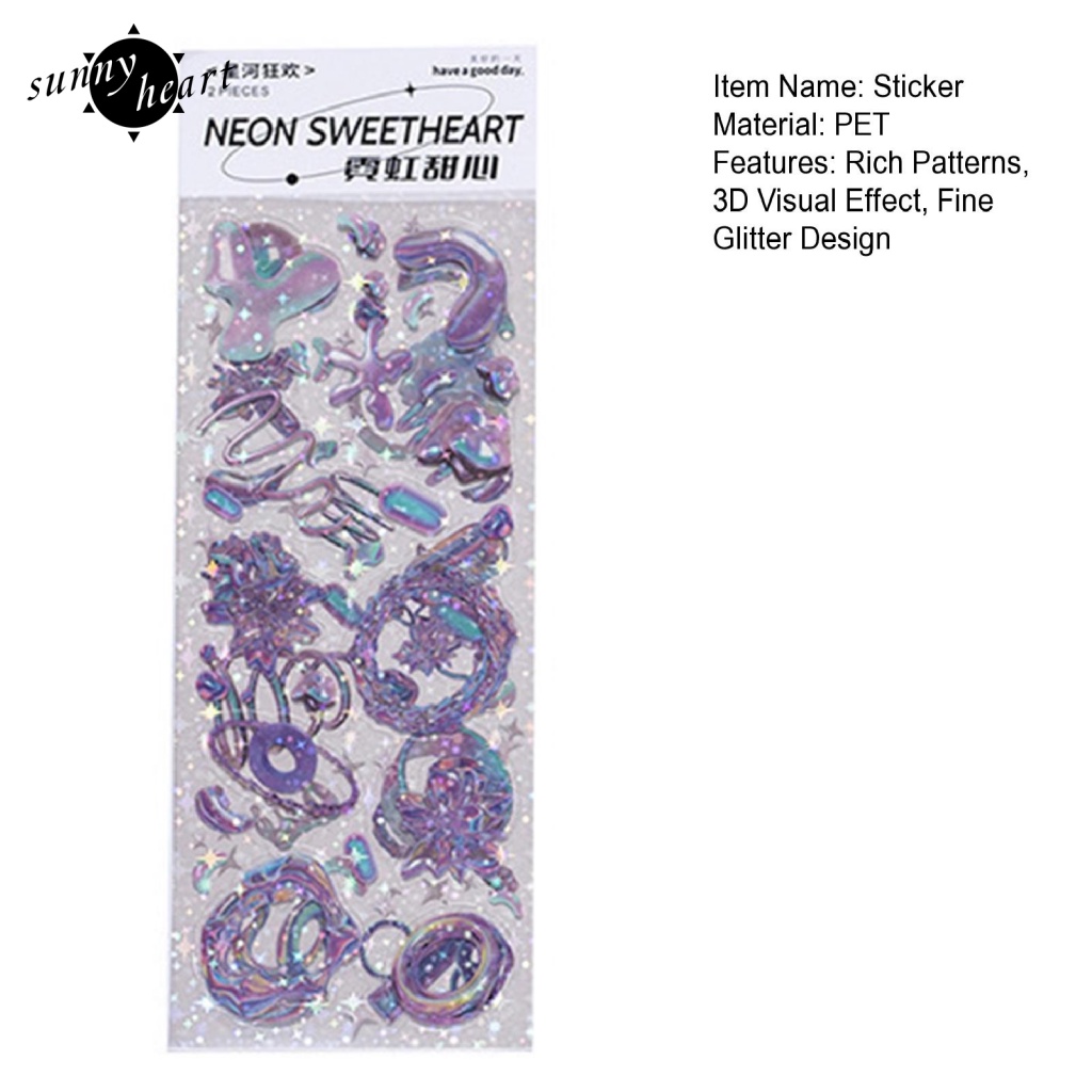 Bộ 4 Tấm Dán Trang Trí In Chữ sunnyheart Dễ Thương