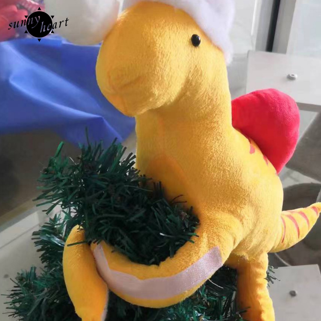 Sunnyheart It a perfect Quà Tặng Cho Bạn Bè Và Gia Đình Để trang Trí Nhà Vào Dịp Giáng Sinh Lễ Tạ Ơn Năm Mới Với Búp Bê Khủng Long Đội Mũ Ông Già Noel Ôm