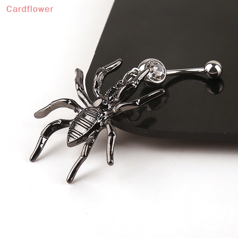 Khuyên Rốn Hình Nhện Bằng Thép Không Gỉ Đính Đá Thời Trang Mới