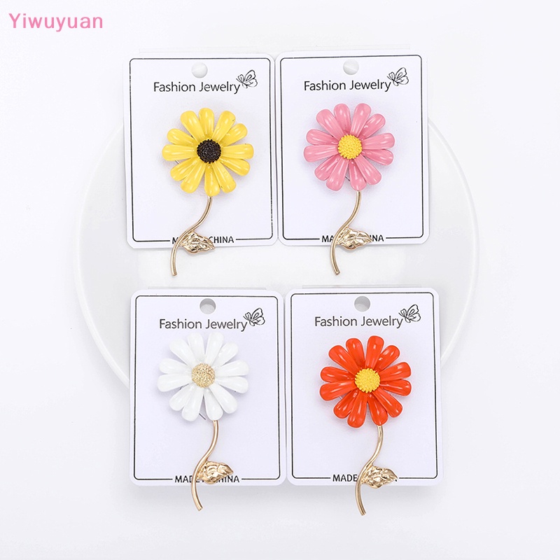< Yiwuyuan > Ghim Cài Áo Hình Hoa Cúc Khô Sơn Dầu Thanh Lịch Dễ Phối Đồ Chống Ánh Sáng Dành Cho Nữ Dự Tiệc Mới
