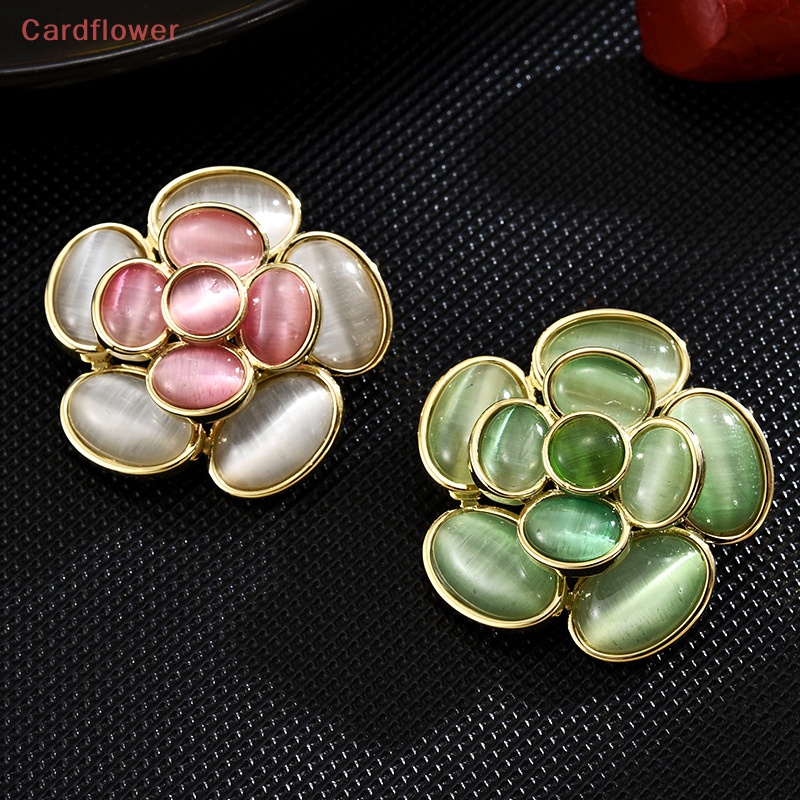 Ghim Cài Áo Hình Hoa Trà Đính Đá Opal Thời Trang Mới