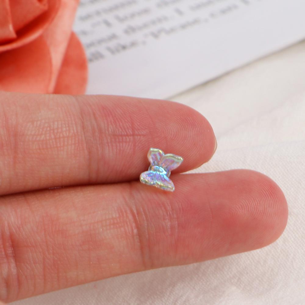 Bông Tai Hình Bướm Bằng Thép Titan Acrylic Trong Suốt Thời Trang Cho Nữ