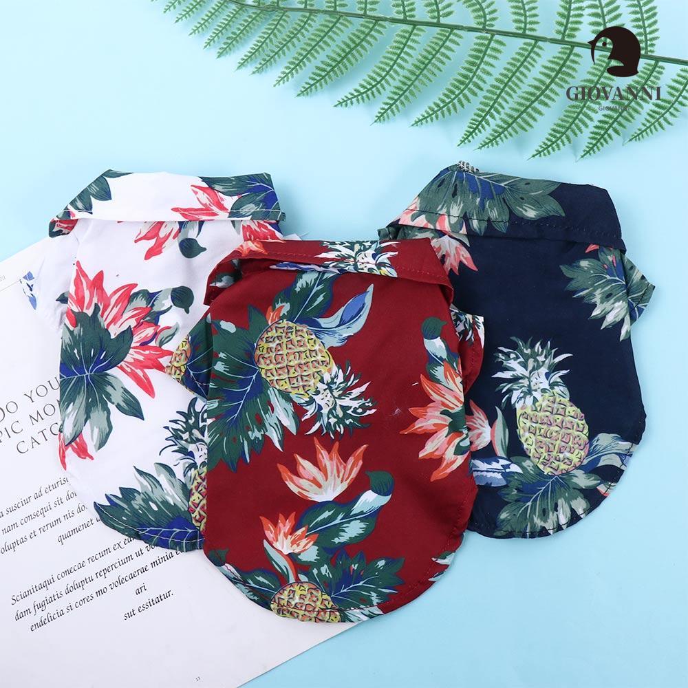 GIOVANNI Áo Thun Thoáng Khí Họa Tiết Hoa Dành Cho Thú Cưng