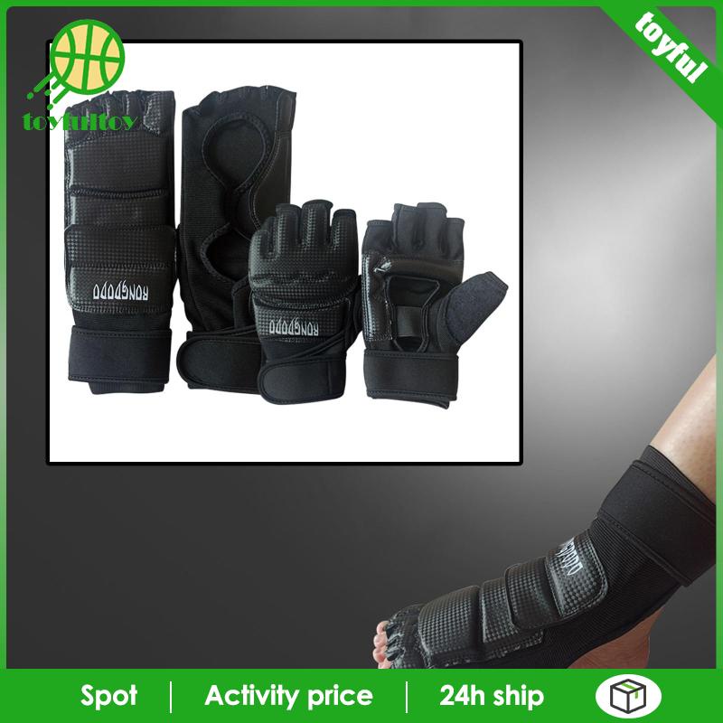 Găng Tay Da PU Hở Ngón Tập Đấm Bốc Karate