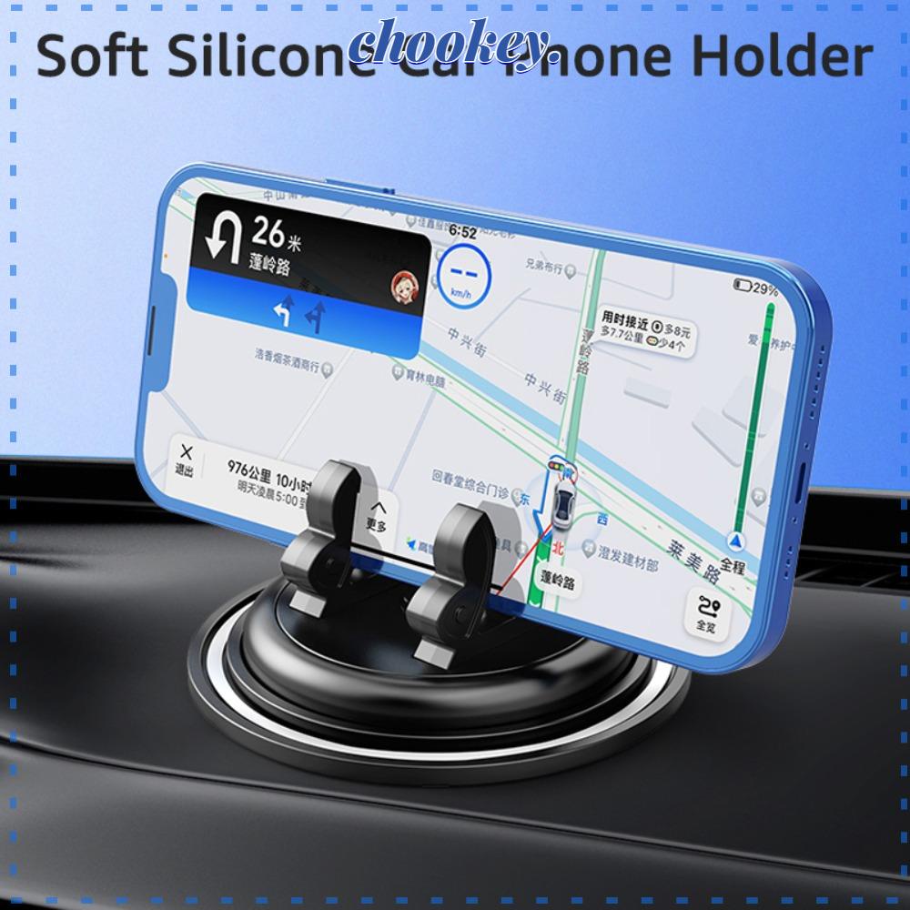 Giá Đỡ Điện Thoại Bằng Silicon Chống Trượt Xoay 360 Độ Cho Xe Hơi