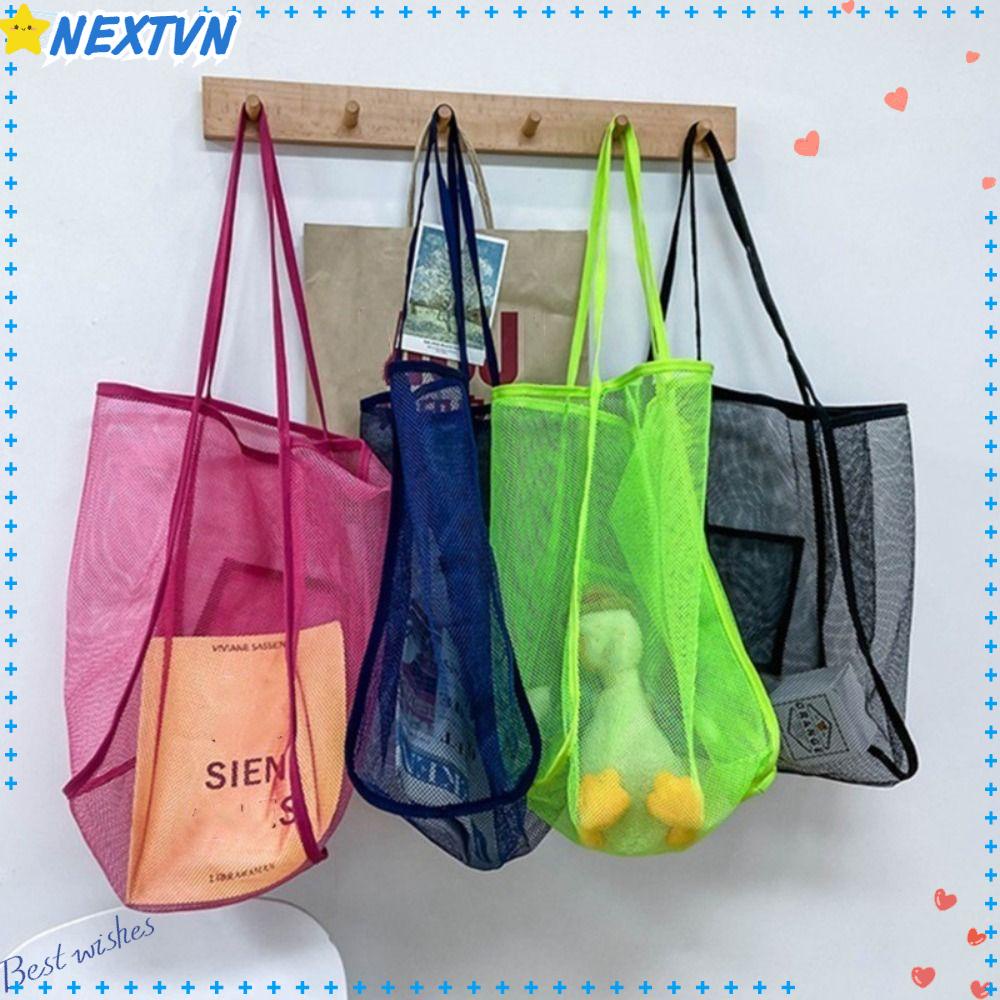 Túi Lưới Một Bên Vai Trong Suốt Trọng Lượng Nhẹ Thời Trang Đi Biển