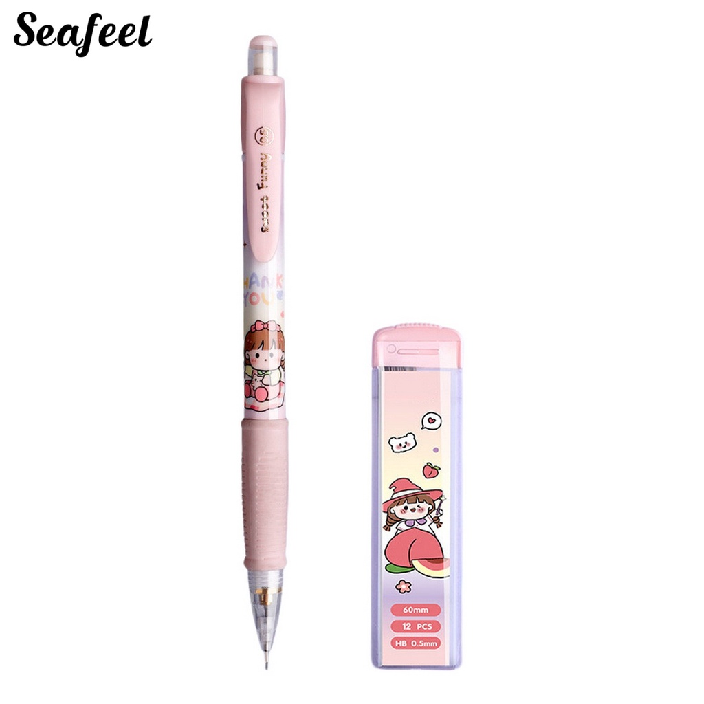 1 Bộ Bút Chì Cơ Kèm Gôm Tẩy Hình Thỏ Đáng Yêu