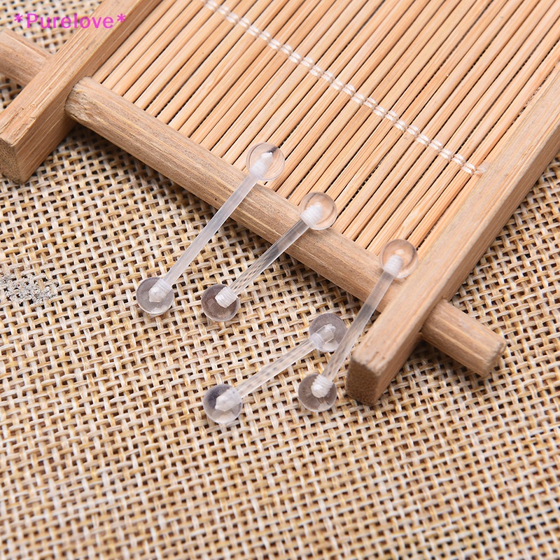 Set 10 Khuyên Lưỡi Chất Liệu Acrylic Mềm Trong Suốt Thời Trang Cá Tính Mới