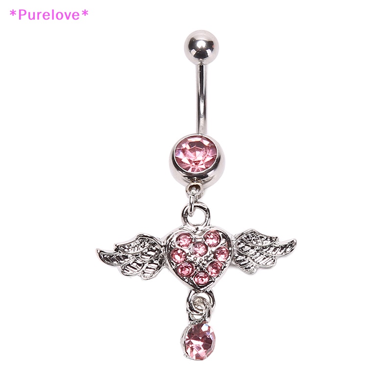 Khuyên Rốn Hình Đôi Cánh Đính Đá Pha Lê Thời Trang Cho Nữ Mới