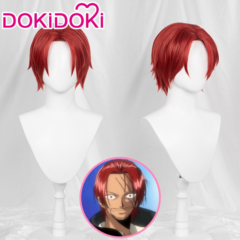 Tóc Giả Ngắn Màu Đỏ Cosplay Nhân Vật Syntheti Trong One Piece